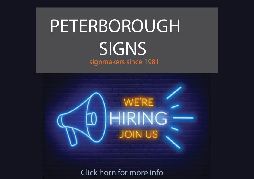 We are Hiring - Sign Maker fitter wanted Peterborough